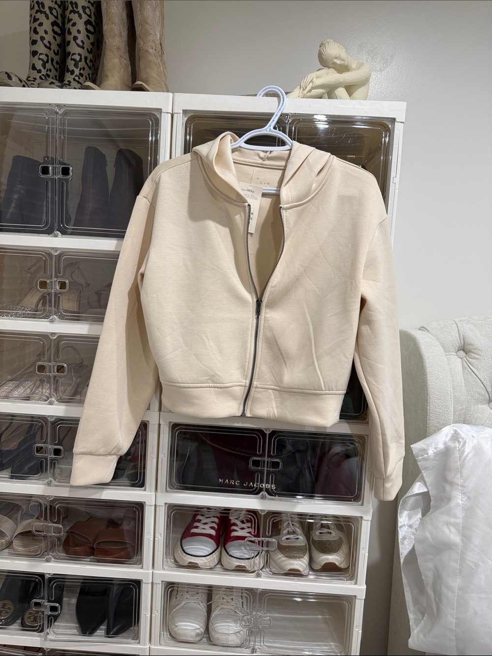 a new day Cream Zip-Front Bomber Jacket
